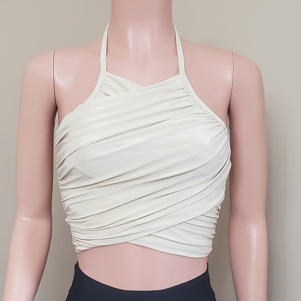 Dulce Carola • Cream Halter Top Size S